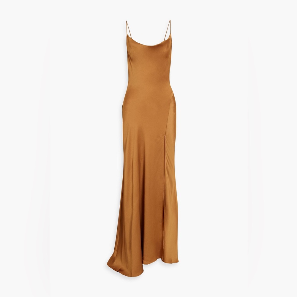 SIMKHAI Finley draped satin-crepe maxi dress